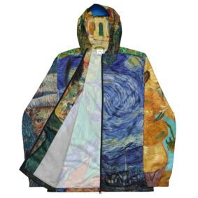 van Gogh multicolored men’s windbreaker jacket