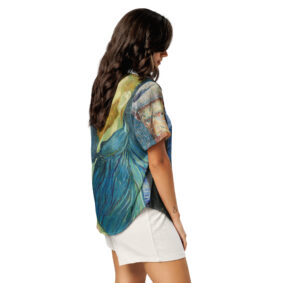 all over print womens short sleeve pajama top white right back 6806b025a3c92