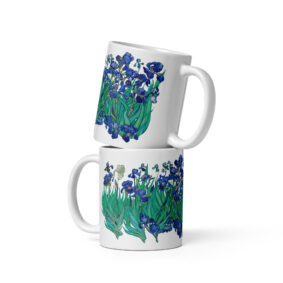 Van Gogh Irises White glossy mug