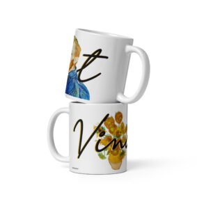 Van Gogh Sunflowers and Self Portrait Mug